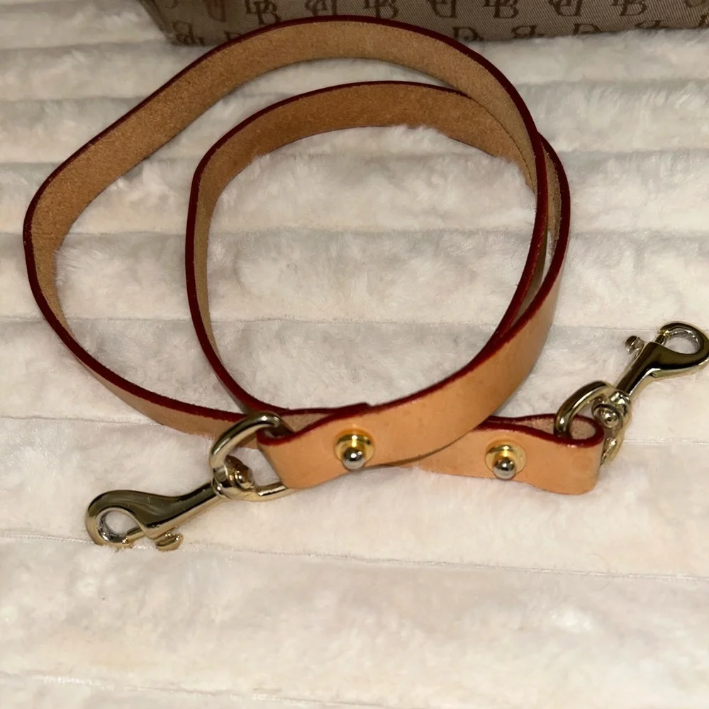 Dooney & Bourke Brown Monogram Tote with Tassel - Picture 3 of 13